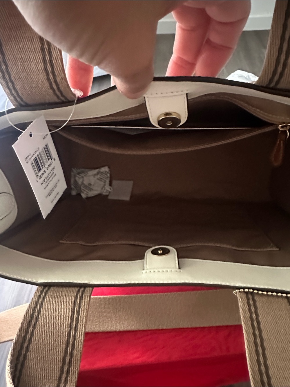 Coach Tote Bag Gold/Chalk Multi - Picture 4 of 7